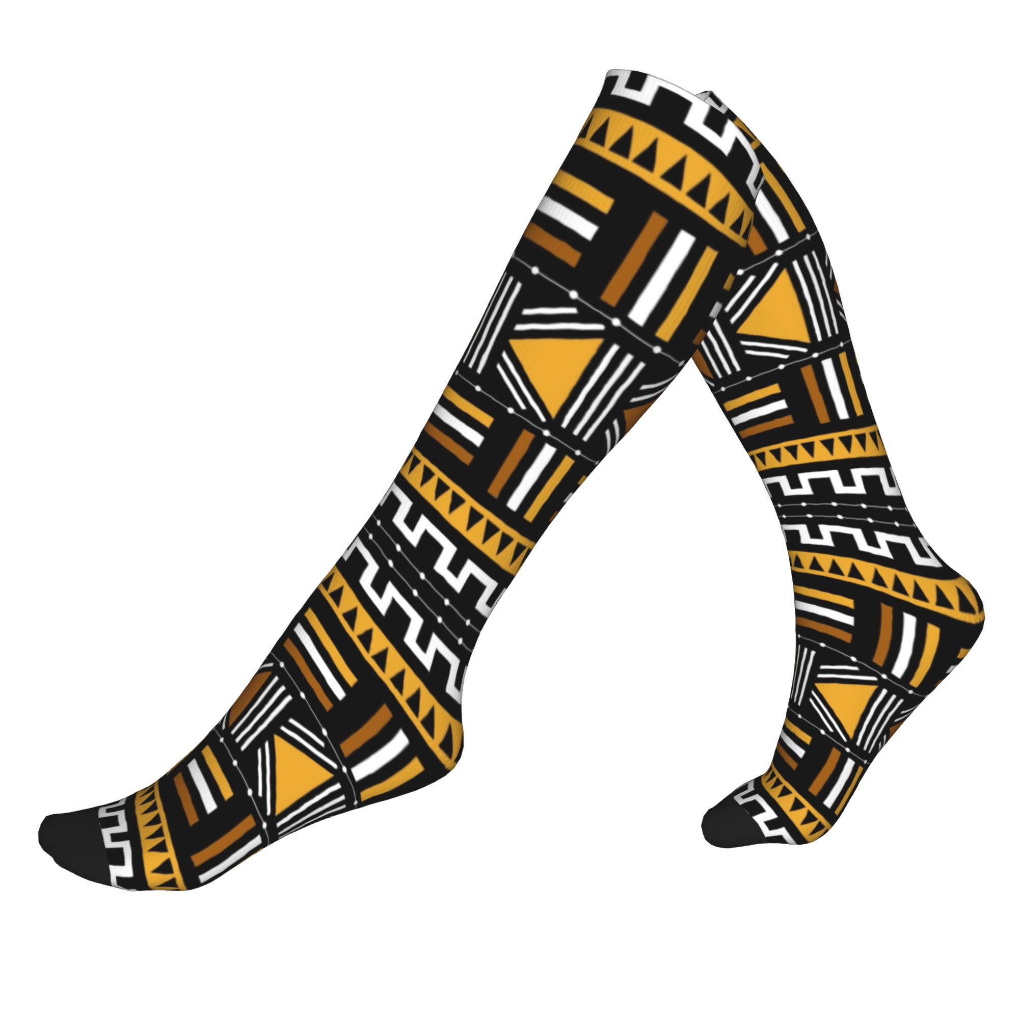 Ethnic Fashion Dress - Traditionelle afrikanische ethnische Tribal-Ankara-Socken mit geometrischem
