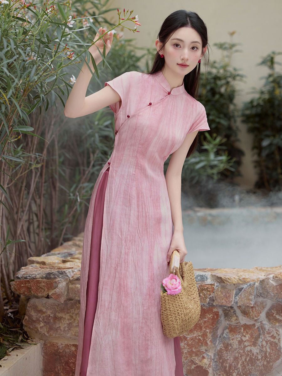 Ao Dai Vietnam Dress - Frühling Sommer Vietnam Aodai chinesische Stile