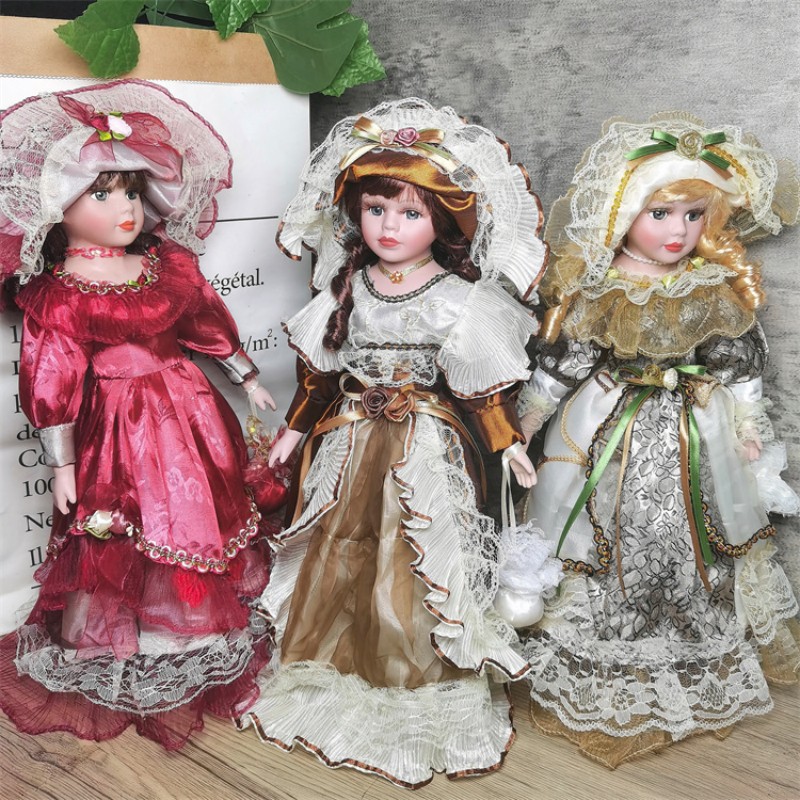 Ethnic Fashion House - 41cm Russische Keramik Puppe Spielzeug Hause