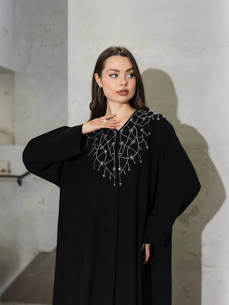 Jalabiya Women Arabic - Abayas für Frauen Partykleider Diamanten Ramadan