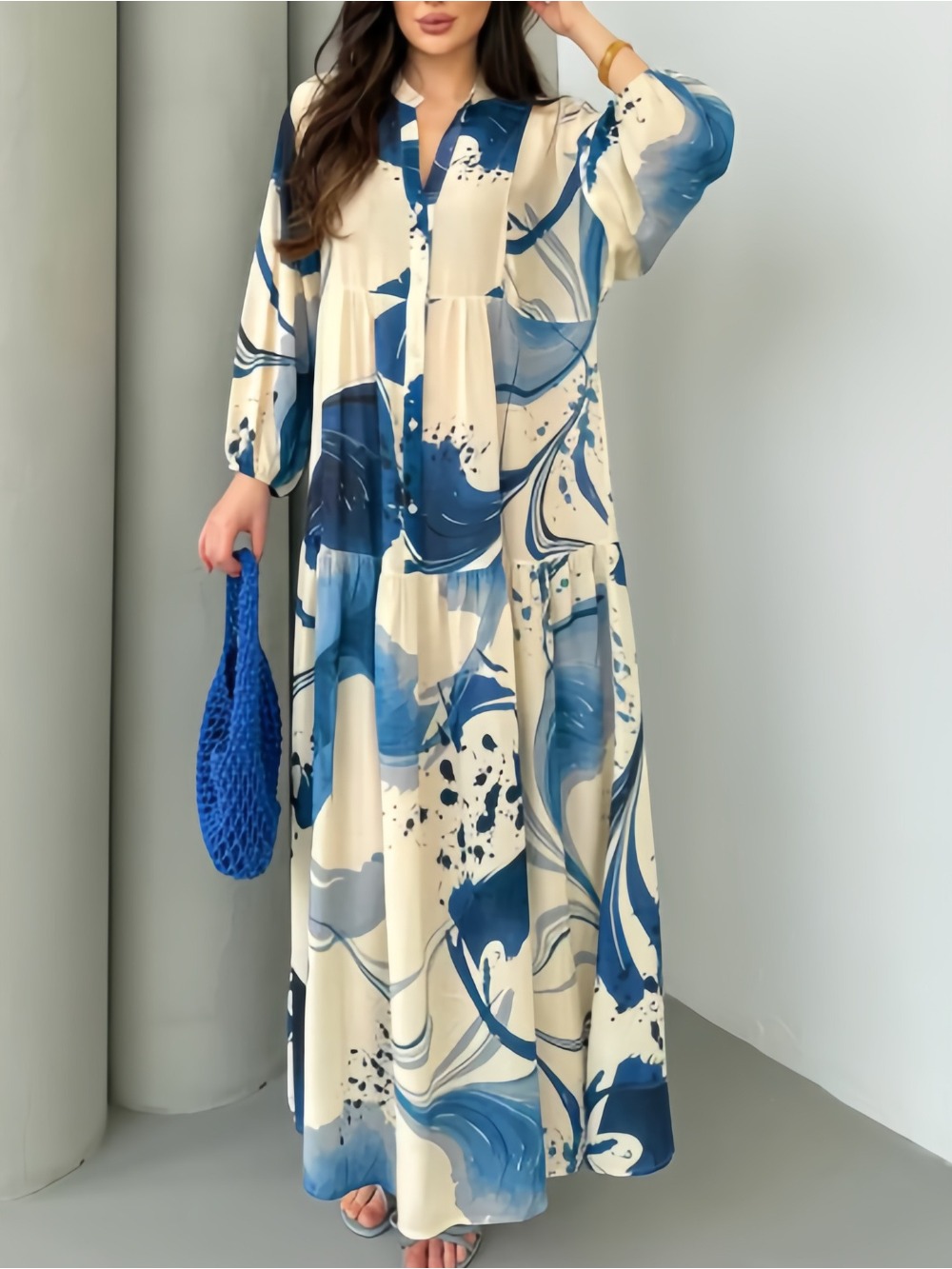 Jalabiya Women Arabic - Eid Frauen Kleid Abaya Muslimischen Lose