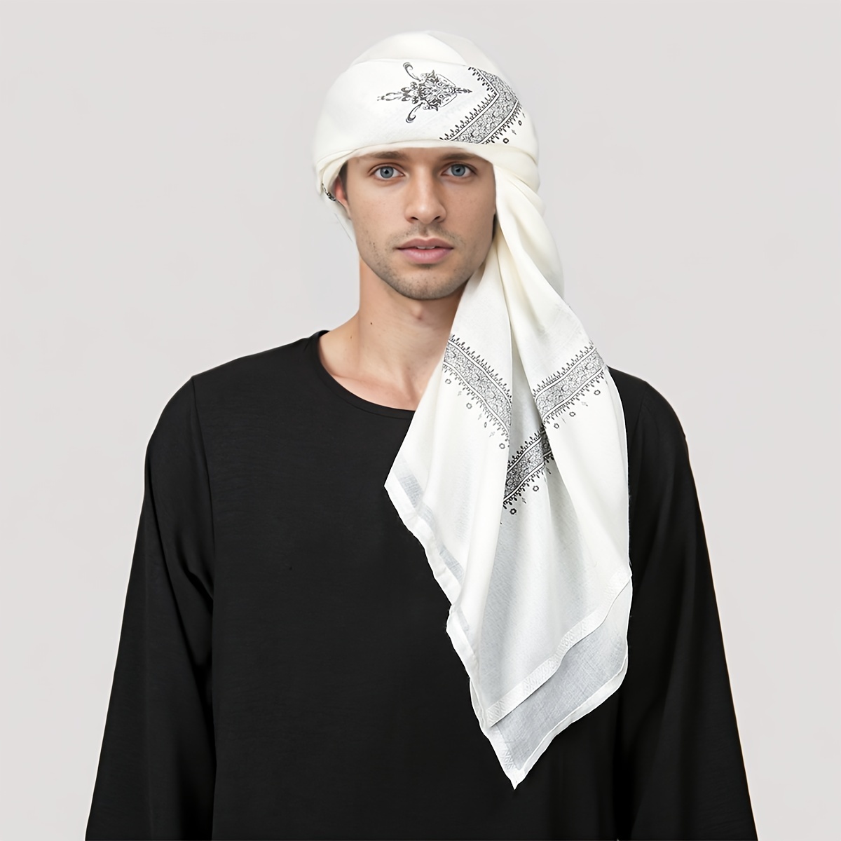 Ethnic Wear Men'S Fashion - Ethnisches Retro-Muster Herren-Kopftuch, Lässiges Bandana, Täglicher