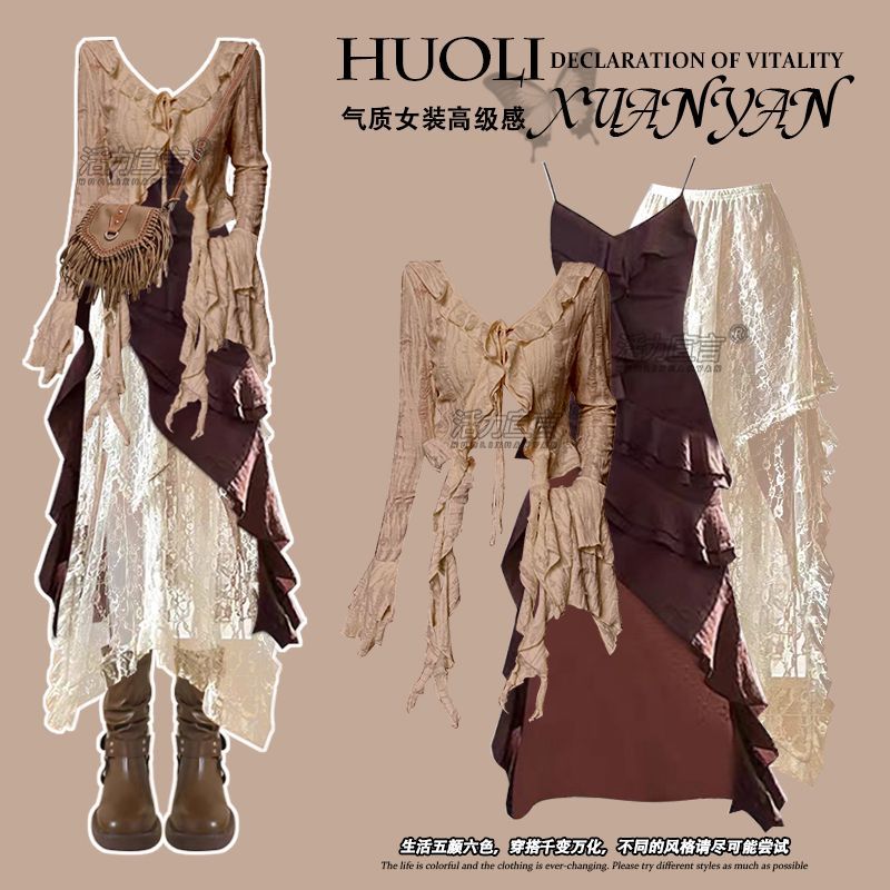 Ethnic Fashion Dress - Herbst Neue Unregelmäßige Slim Fit Top