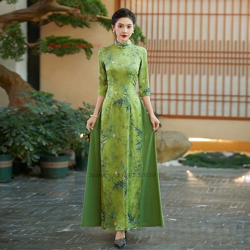 Ao Dai Vietnam Dress - 2026 Aodai Vietnam Kleid verbessertes Cheongsam