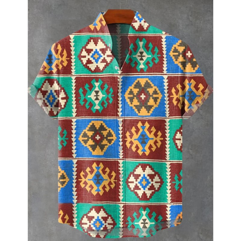 Retro-Herren-Leinenhemd mit et – Ethnic Wear Men'S Fashion Bewertung und Preis