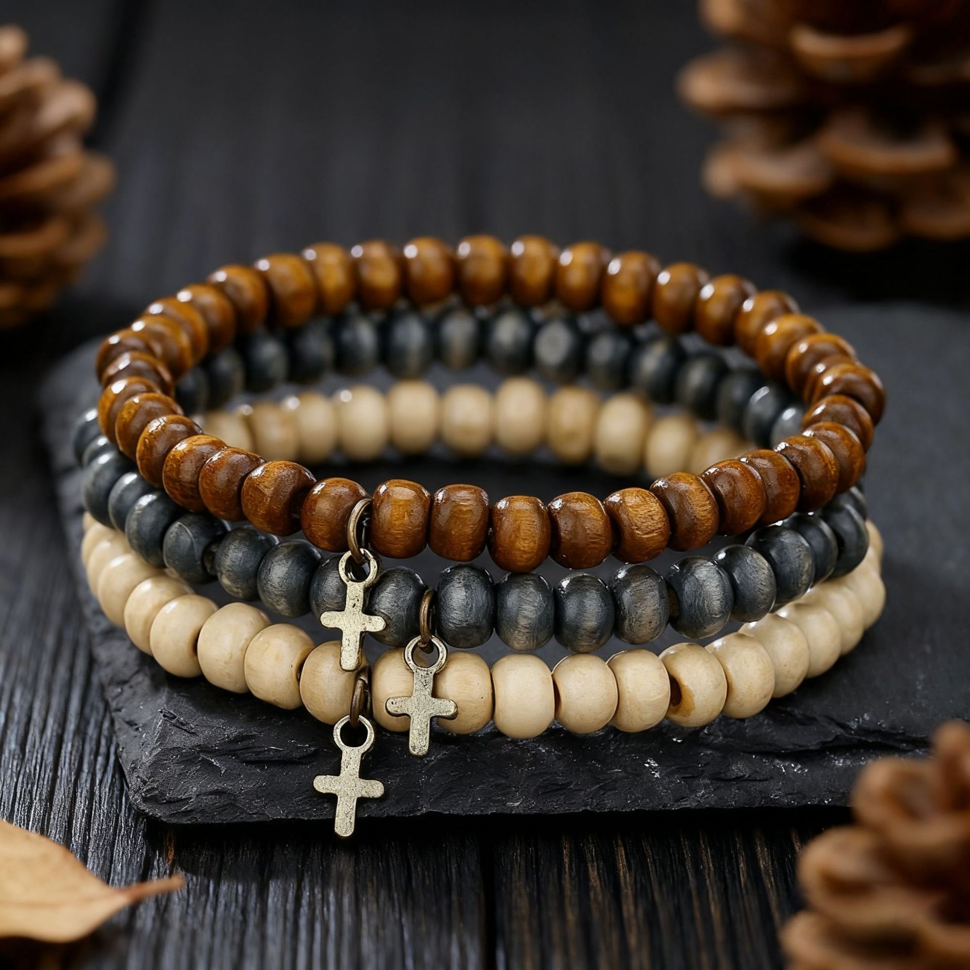 Holzperlen-Armband für Männer, – Ethnic Wear Men'S Fashion Bewertung und Preis