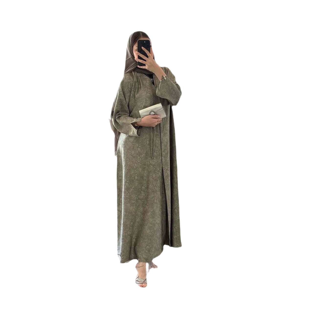 Eid-Kleid Bedruckte Abaya Musl – Jalabiya Women Arabic Bewertung und Preis