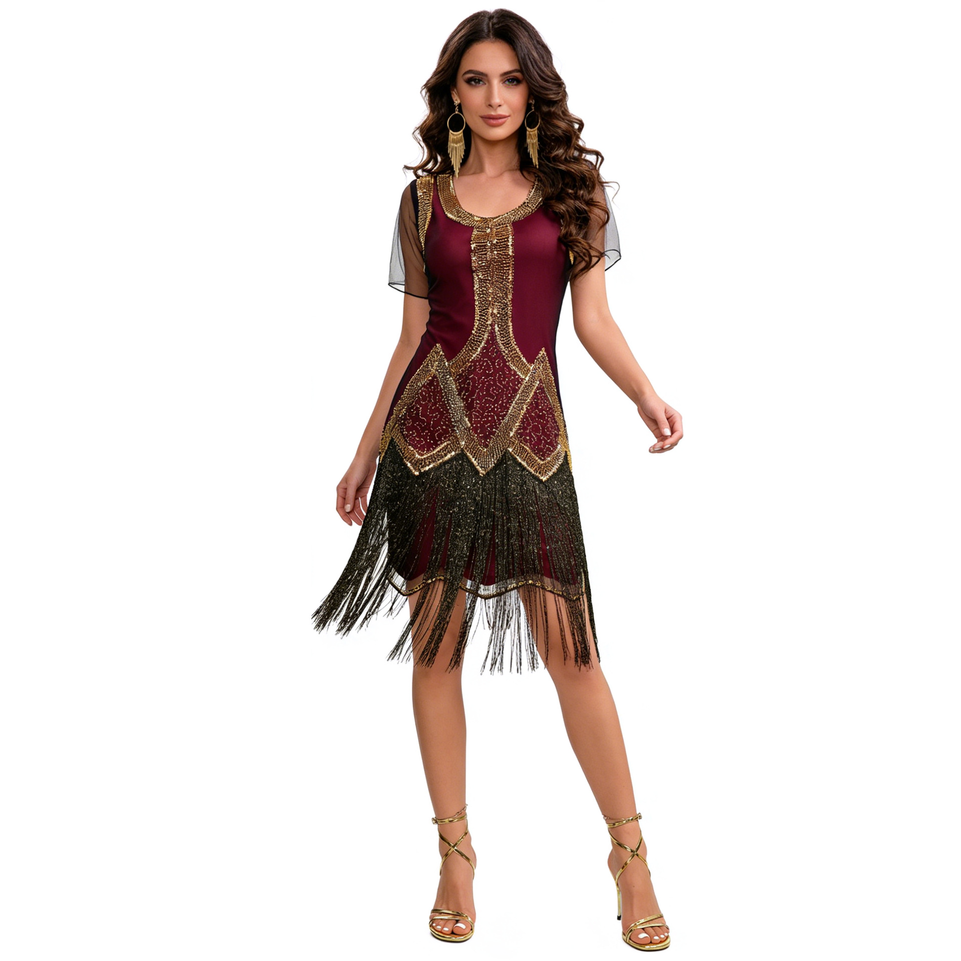 Retro 1920er Paillettenkleid C – Ethnic Fashion Dress Bewertung und Preis