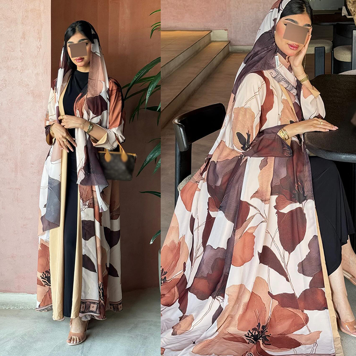 Eid Damen Schal Bedruckte Abay – Jalabiya Women Arabic Bewertung und Preis