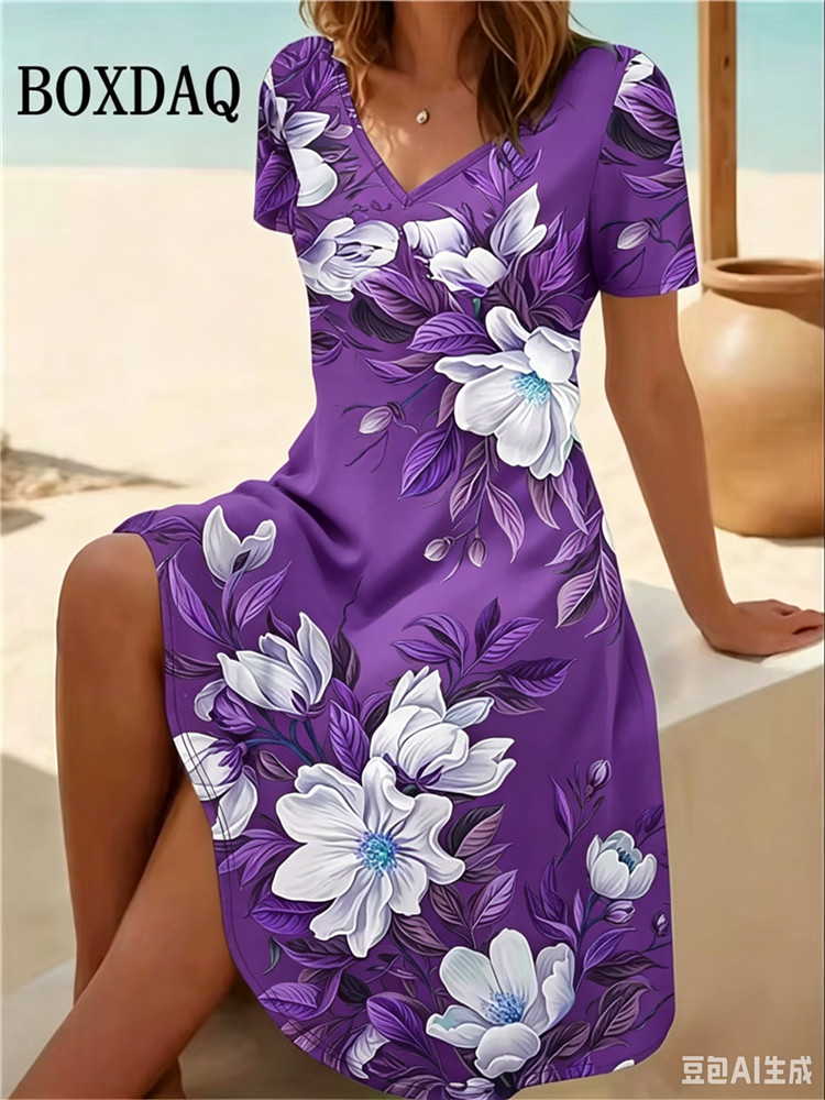6XL Übergröße Damenkleider Som – Ethnic Fashion Dress Bewertung und Preis