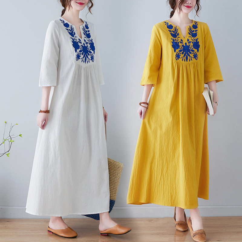 Neues Ethno-Stil Loses Tief Au – Ethnic Fashion Dress Bewertung und Preis