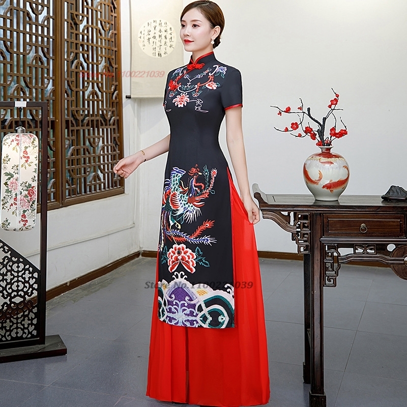 2026 chinesisches verbessertes – Ao Dai Vietnam Dress Bewertung und Preis