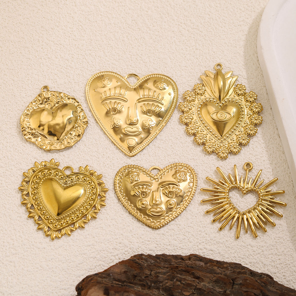 5 Stück PVD-Gold-Edelstahl-Her – Ethnic Fashion Collection Bewertung und Preis