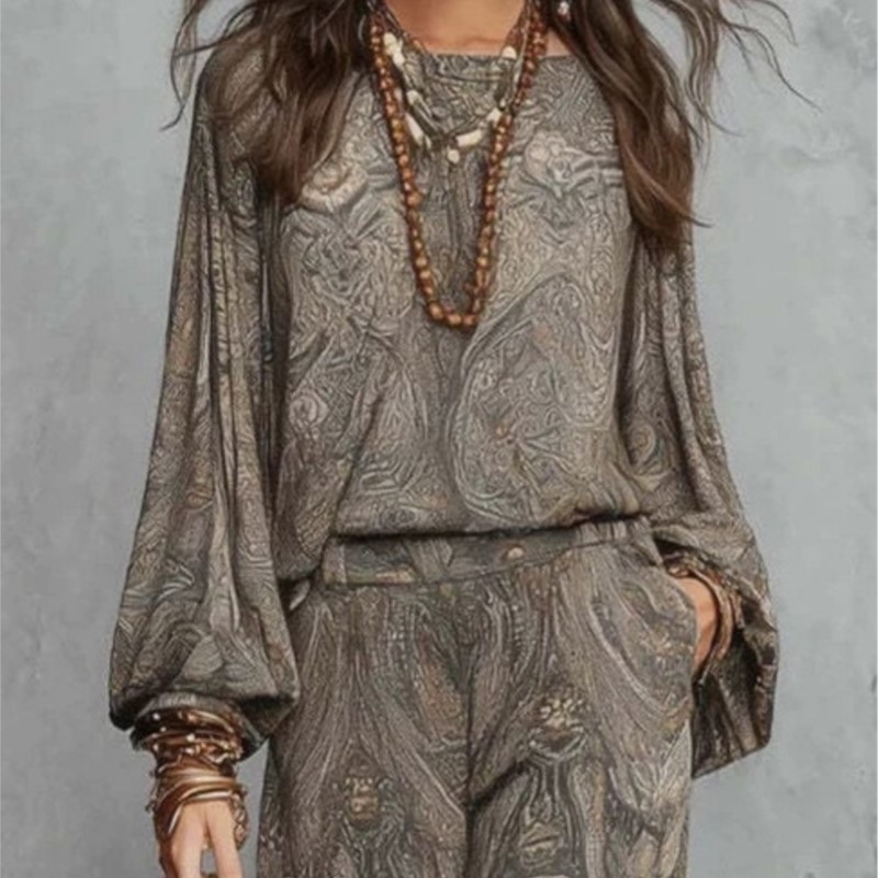 Boho Paisley-Print Zweiteiler  – Ethnic Fashion Collection Bewertung und Preis
