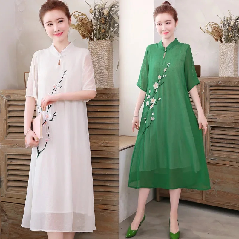 Weißes chinesisches Qipao Cheo – Ao Dai Vietnam Dress Bewertung und Preis