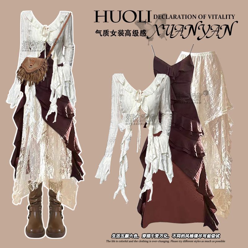 Herbst Neue Unregelmäßige Slim – Ethnic Fashion Dress Bewertung und Preis