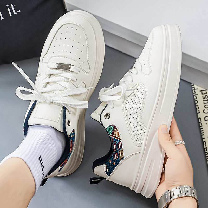 Weiße Plateau-Skateschuhe für  – Ethnic Wear Men'S Fashion Bewertung und Preis